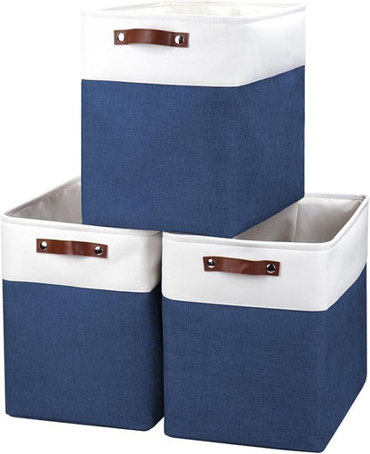 Large Fabric Storage Baskets | 50L Storage Bins, Decorative Linen Closet Baskets by Bagnizer