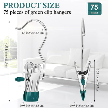 Yinder Boot Hangers Clips Laundry Hooks Hanging Stainless Steel Clothes Pins - Image 2