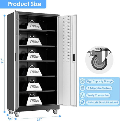 Upgraded Wide & Deep Metal Garage Storage Cabinet - Image 3