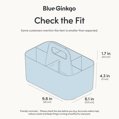 BLUE GINKGO Stackable Organizer Caddy – Korean-Made Portable Tote - Image 3