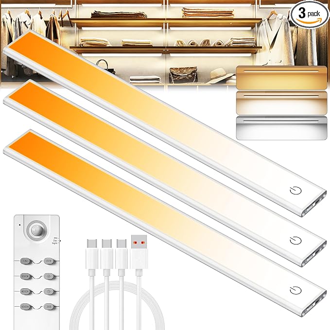 100 LED Under Cabinet Lights Wireless by MEKKLEON