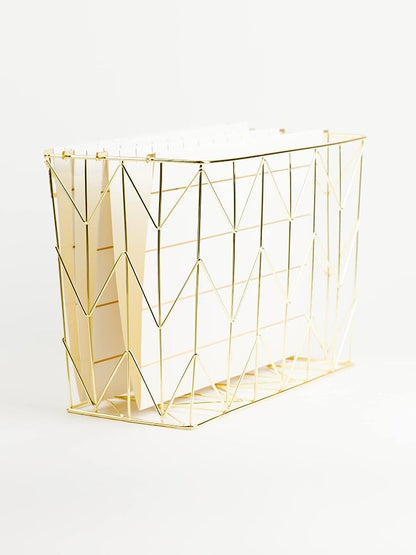 U Brands Hanging File Desk Organizer, Wire Metal - Image 2