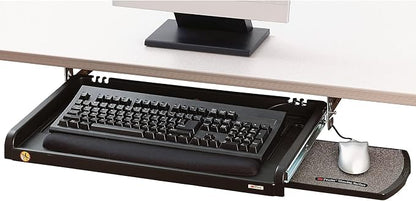 3M Adjustable Under-Desk Keyboard Drawer, Three Height Settings, Wide Tray - Image 4