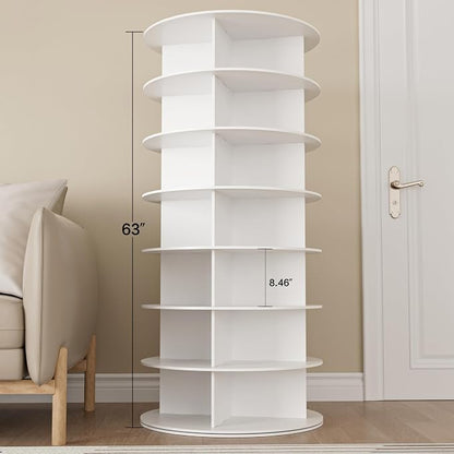 MAGIC UNION 7-Tier Rotating Shoe Rack Tower, Revolving 360 Shoe Rack Storage - Image 2