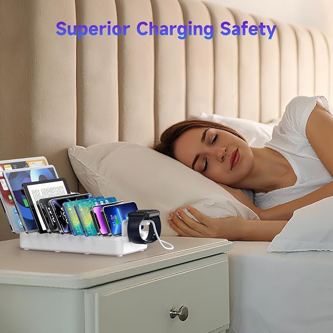 320W Charging Station for Multiple Devices, 10 Ports Fast Multi-Device Charger - Image 9