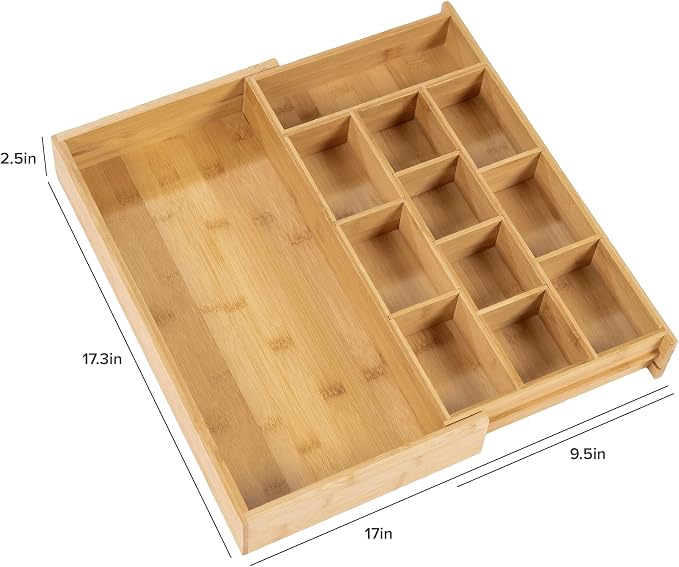 KitchenEdge Tea Bag and Coffee Pod Kitchen Drawer Organizer, Expandable 9.7 to - Image 8