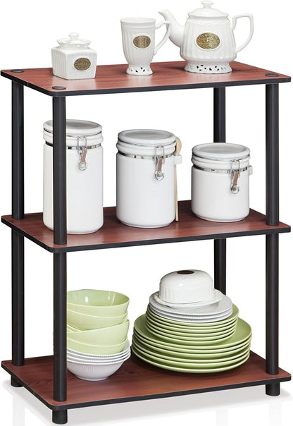 Furinno TURN-N-TUBE Storage Shelves, 3-Tier Book Shelf, Corner Shelf, Toolless - Image 5