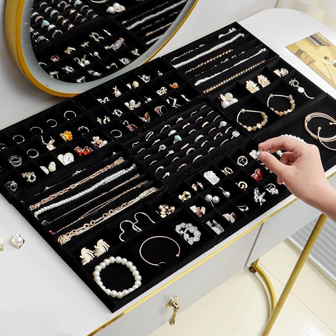SPAKOWN Jewelry Drawer Organizer Inserts Set of 9, Jewelry Trays - Image 2