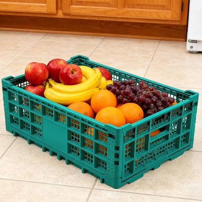 Collapsible Storage Crates, 52 Liter Heavy Duty Foldable Plastic Crates - Image 8