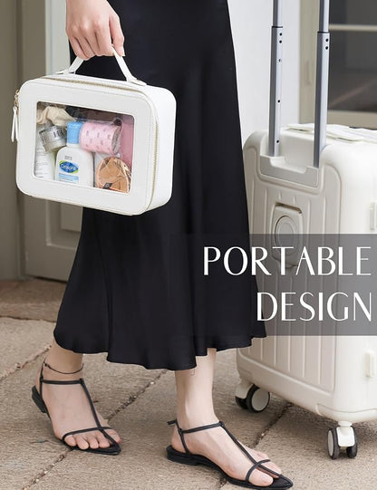 Popvibe Clear Makeup Bag Travel Cosmetic Case Transparent Toiletry Bag - Image 4