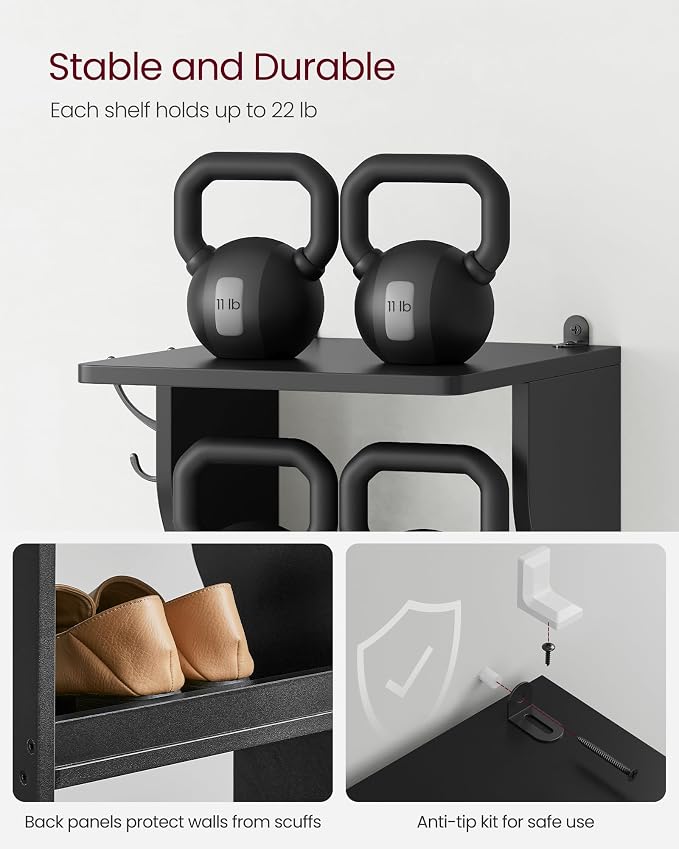 VASAGLE 7-Tier Vertical Shoe Rack, Narrow Shoe Storage Organizer - Image 6