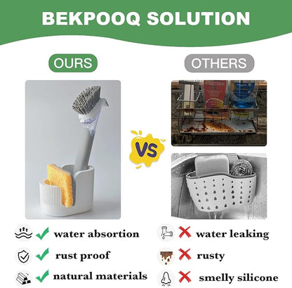 2-in-1 Diatomite Sponge Holder for Kitchen Sink, Quick-Drying Dish Sponge and - Image 3