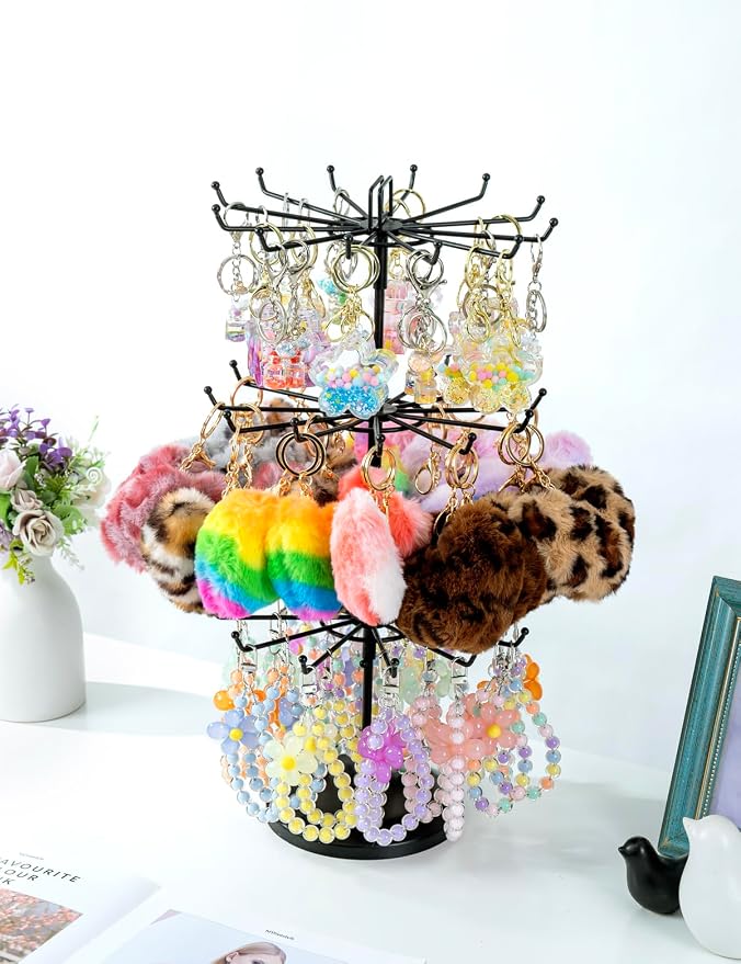 MyGift 3 Tier Classic Large Black Metal Jewelry Tree Holder Organizer - Image 7