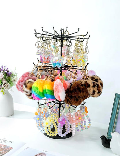 MyGift 3 Tier Classic Large Black Metal Jewelry Tree Holder Organizer - Image 7