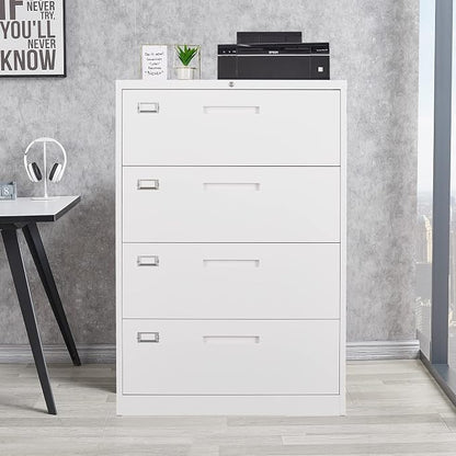 4 Drawer File Cabinet, Lateral Filing Cabinets - Image 2