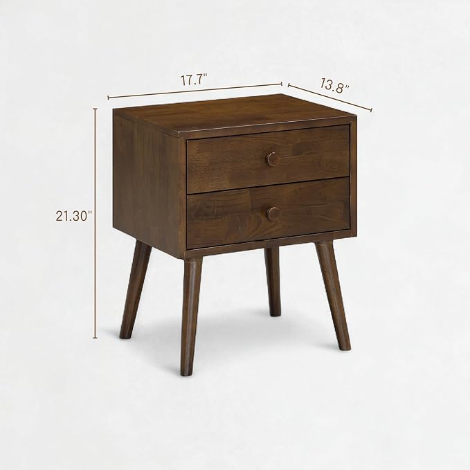 NTC Lux Nightstand with 2 Drawers, Featuring Adaptable Design, 150 lbs Load - Image 2
