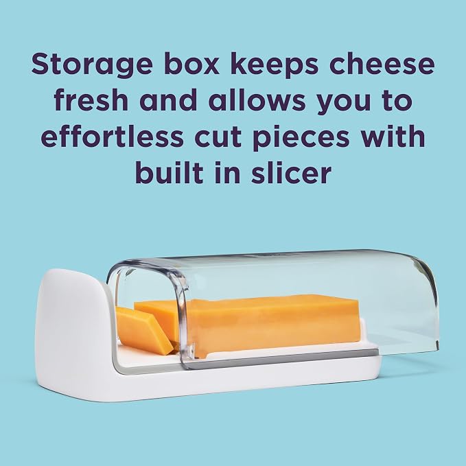 Chef'n 2-in-1 Cheese Slicer and Storage Container | Integrated Lid Keeps Cheese - Image 2