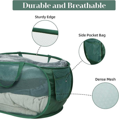 Sturdy Mesh Pop Up Laundry Hamper, Collapsible Laundry Baskets - Image 3