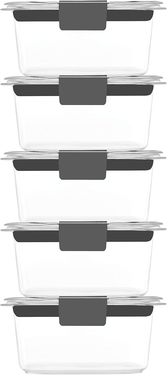 Rubbermaid Brilliance BPA-Free Food Storage Containers Multi Pack, 1.3 Cup - Image 2