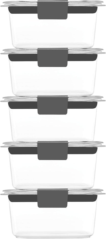 Rubbermaid Brilliance BPA-Free Food Storage Containers Multi Pack, 1.3 Cup - Image 2