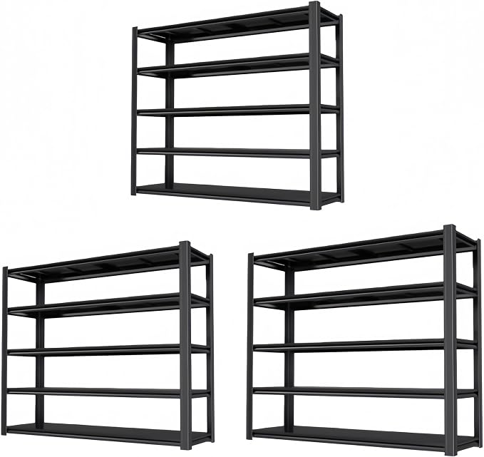 84" H Garage Shelving Heavy Duty Storage Shelves 5000 LBS Adjustable Metal by LIJIUHOME