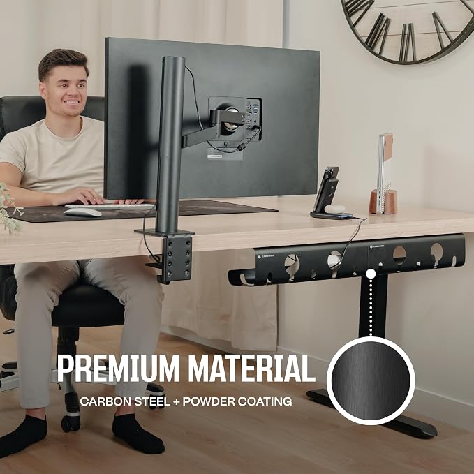 No-Drill Under Desk Cable Management Tray - Image 5