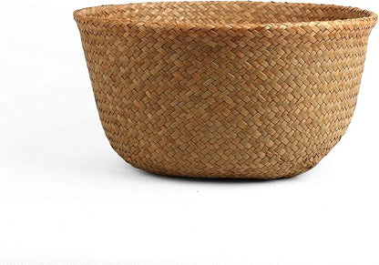 Woven Seagrass Belly Basket for Storage, Plant Pot, Picnic and Grocery Basket - Image 4