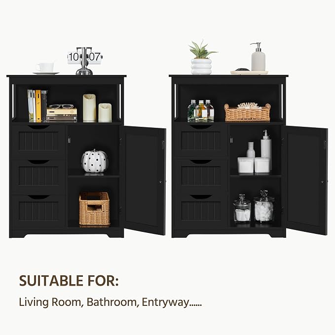 Yaheetech Large Freestanding Bathroom Storage Cabinet - Image 7