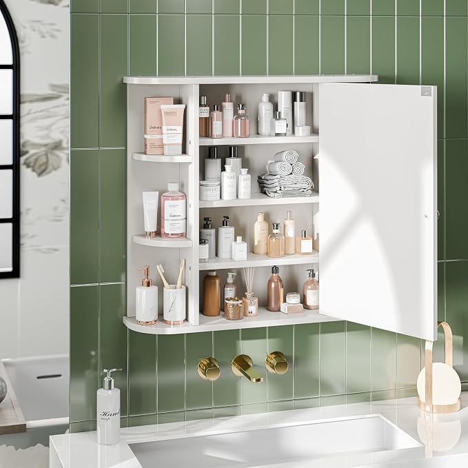 Bathroom Medicine Cabinet, Bathroom Mirror Cabinet Wall Mounted - Image 5