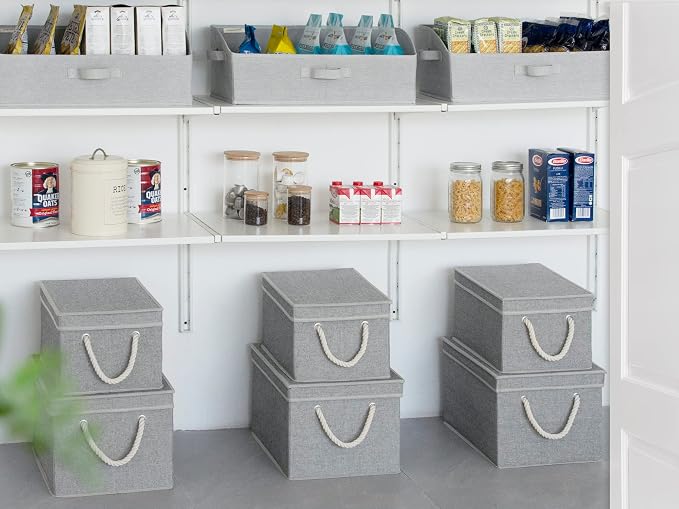 StorageWorks Storage Bins with Lids, Decorative Storage Boxes with Lid and Soft - Image 6