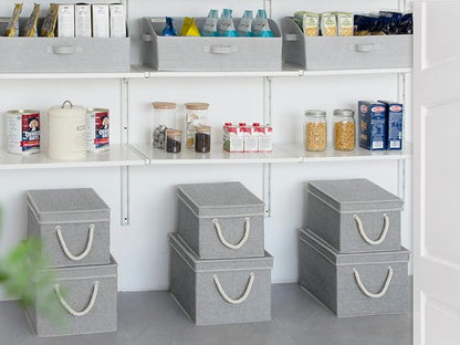 StorageWorks Storage Bins with Lids, Decorative Storage Boxes with Lid and Soft - Image 6
