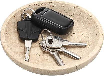 Hipiwe Small Key Bowl for Entryway, 5.5" Round Decorative Ring Holder Dish by Hipiwe