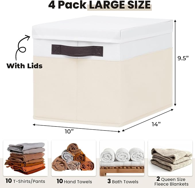 Large Nursery Closet Organizer Bins - 23 QT Decorative Storage Baskets - Image 2