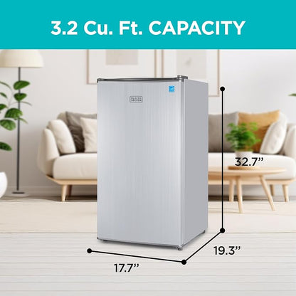 BLACK+DECKER 3.2 Cu. Ft. Compact Refrigerator, ENERGY STAR Small Refrigerator - Image 2