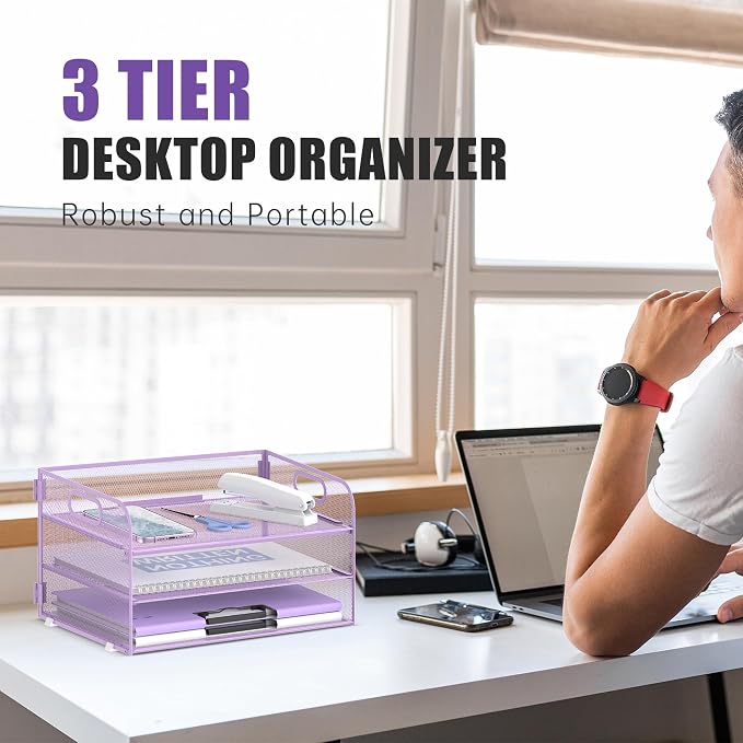 DALTACK 3 Tier Paper Organizer - Image 2