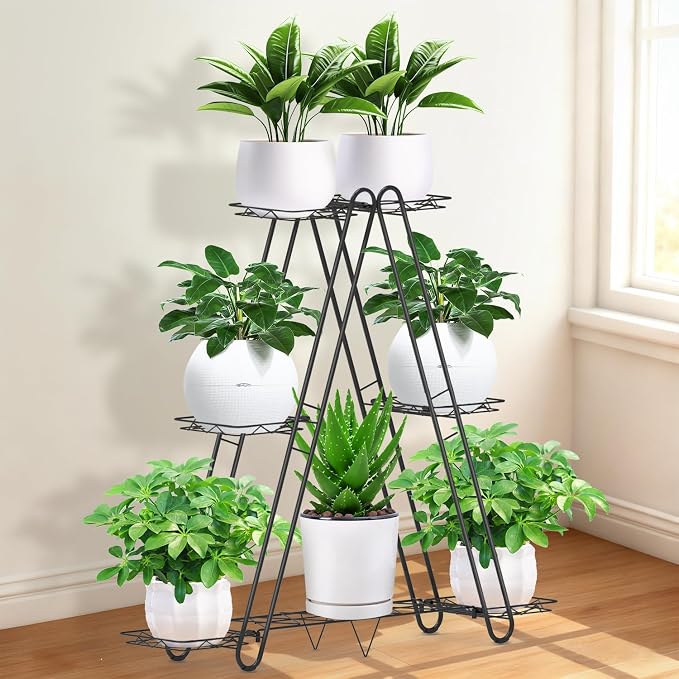 DiiKoo Heavy Duty Metal Plant Stand, Indoor Outdoor Plant Shelf & Rack - Image 2