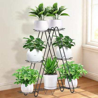 DiiKoo Heavy Duty Metal Plant Stand, Indoor Outdoor Plant Shelf & Rack - Image 2