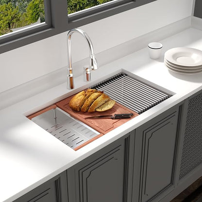 Lordear 32 Undermount Kitchen Sink 32x19 Inch Stainless Steel Kitchen Sinks - Image 2