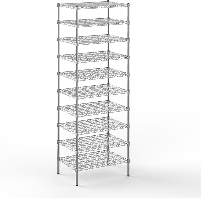 21" Deep x 30" Wide x 86" Height Wire Shelving Kit | 10-Tier | NSF Commercial by Regal+Altair