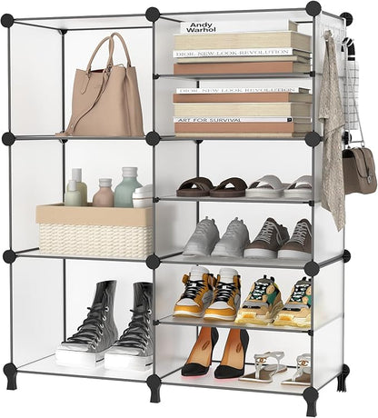 AWTATOS 6 Cube Closet Organizer Storage Shelves, Translucent | Portable Closet - Image 8