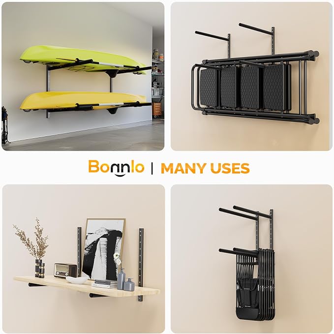 Bonnlo Kayak Storage Rack, Adjustable Heavy Duty Kayak Rack - Image 6