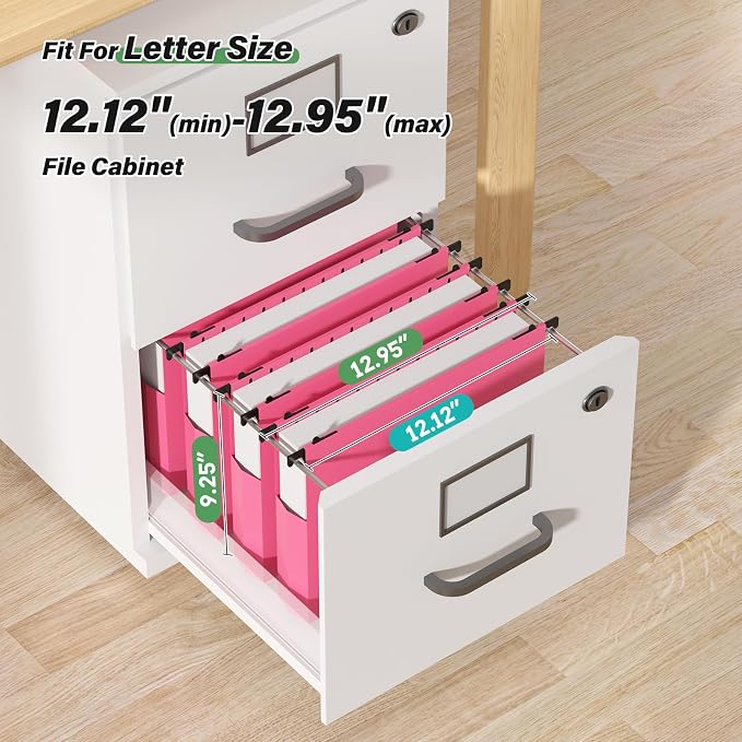 Ansook Hanging File Folders Letter Size Extra Capacity, Heavy Duty 2" - Image 2