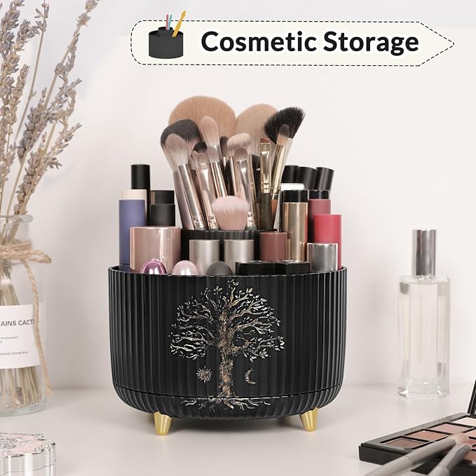 SKYDUE 360 Degree Rotating Desk Organizer, Dual-Purpose Pencil Pen Holder - Image 5