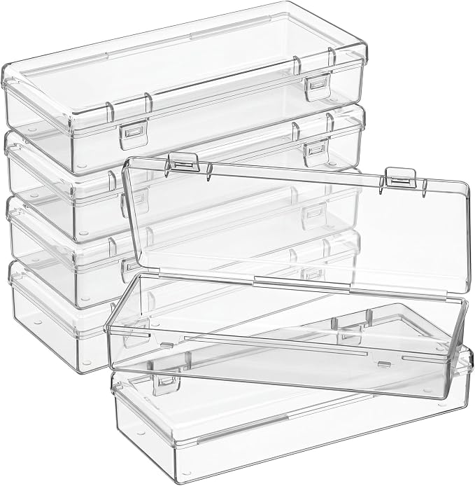 Jetec 6 Pieces Mini Plastic Clear Beads Storage Containers Box - Image 8