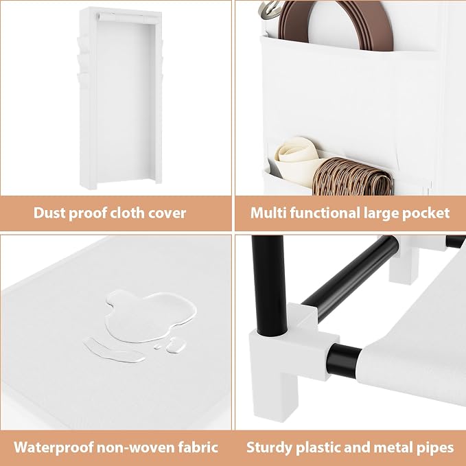VTRIN Vertical Narrow Shoe Rack Organizer Tall Shoe Rack - Image 4