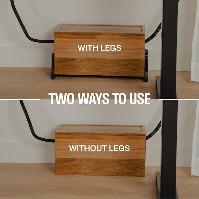 Extra Large Cable Management Box, Wood Cord Hider Box & Organizer - Image 7