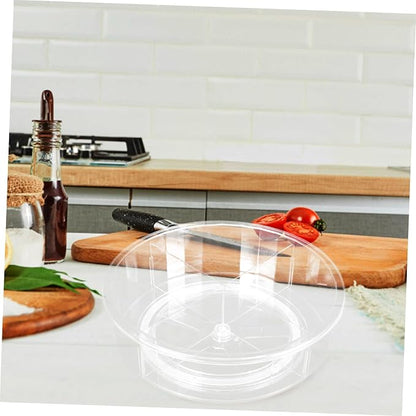 Rotating Spice Rack and Makeup Organizer Transparent Storage Tray - Image 8