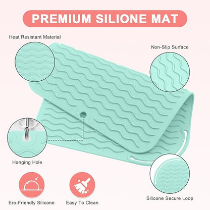Plus Size Silicone Heat Resistant Mat, Portable Travel Hot Tools Pad Cover - Image 3