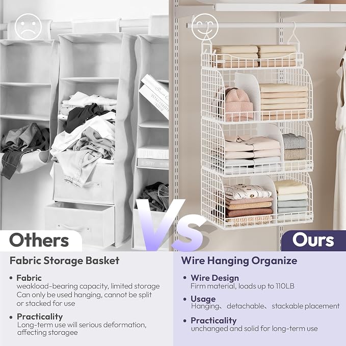 SWTYMIKI Hanging Closet Organizer Storage - Image 5