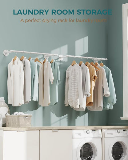 OROPY 33" Industrial Pipe Clothing Rack, Wall Mounted Clothes Rack 2 Pack | - Image 7